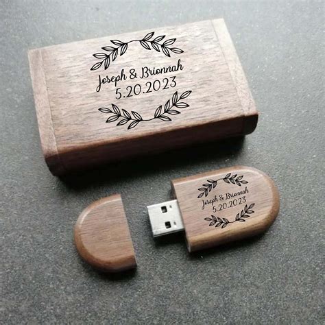 Custom Wood Wedding Usb Memory Gift Box Wedding Memory Box Etsy