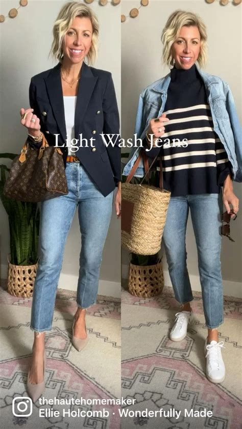 How To Wear Light Wash Jeans For Daytime Casual To Night Out In