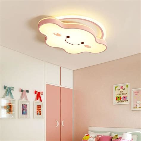 W Enfant Led Plafonnier Nuage Rose Lampe De Plafond Pour B B Chambre