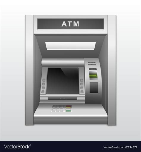 Isolated Atm Bank Cash Machine Royalty Free Vector Image