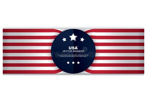 American Flag Banner. Vector Illustration Decorative Background Design ...