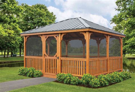 Rectangle Treated Wood Gazebo Kit