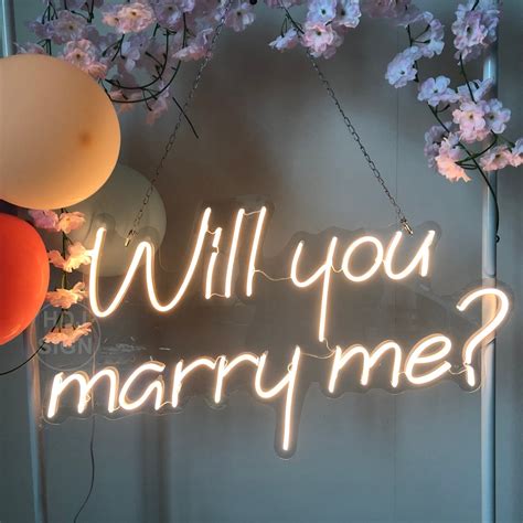 Custom Neon Sign Will You Marry Me Led Neon Sign Visual Art Etsy