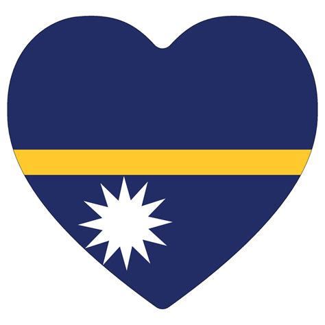 Nauru Flag Heart Shape Flag Of Nauru Heart Shape 27886928 Vector Art