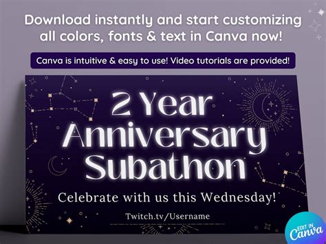 Dark Celestial Subathon Twitch Subathon Social Media Package Twitch