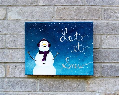 Snowman Canvas Painting at PaintingValley.com | Explore collection of ...