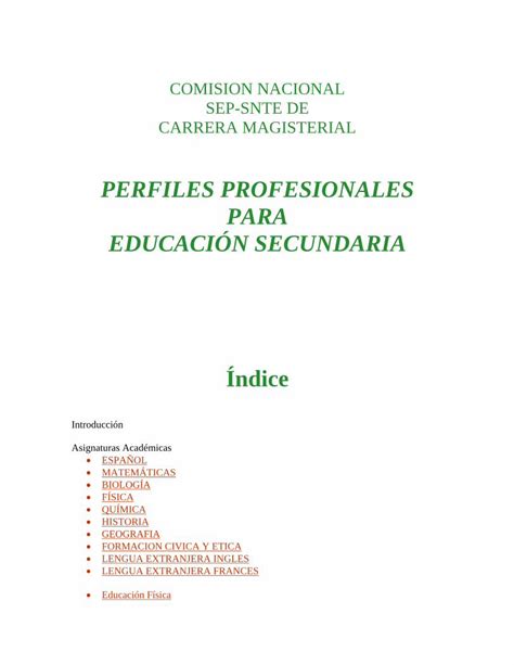 Pdf Perfiles Profesionales Para Educaci N Pdf Filelicenciado De