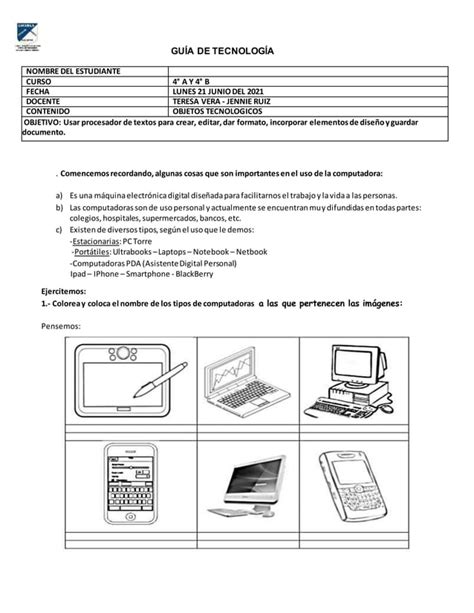 Guia De Tecnologia Lunes 21 De Junio PDF Descarga Gratuita