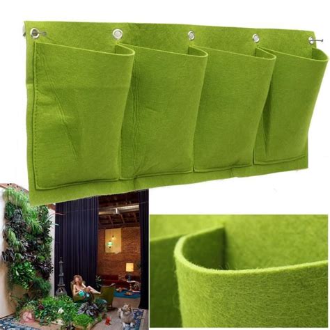 TEMPSA 4 Poches Sac De Plantation Mural Suspendu Fleur Plante