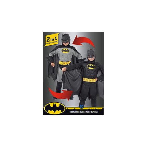 Batman Costume Reversibile Grigionero Cmuscoli 34 Anni Costume