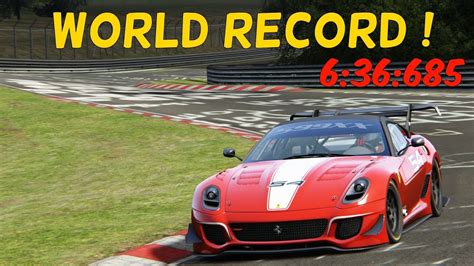 Assetto Corsa Ferrari 599xx Evo Nurburgring World Record Youtube