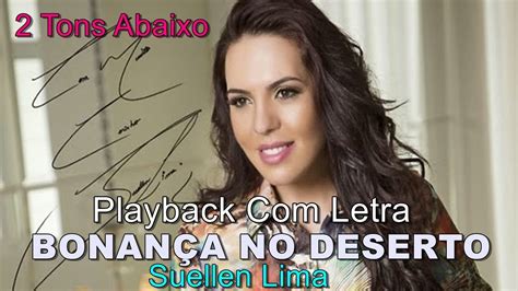 Suellen Lima Bonança no Deserto Playback Letra 2 Tons Abaixo