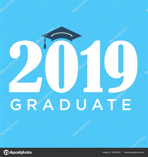 Class Of 2019 Congratulations Graduate Typography Stock Vector Image By