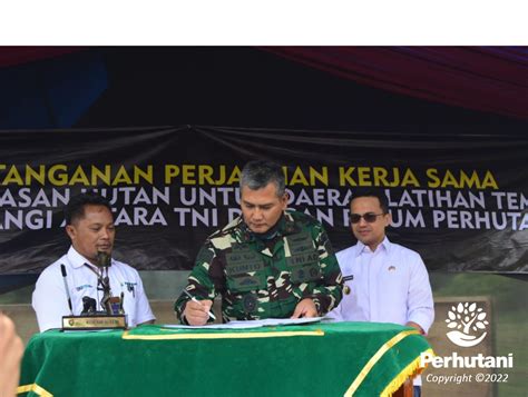 Perhutani Perhutani Dengan Kodam III Siliwangi Tandatangani PKS Tempat