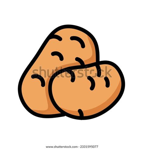 Potatoes Vector Illustration Isolated White Background Stock Vector Royalty Free 2331595077