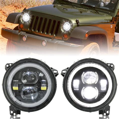 Buy KEWISAUTO 9 Inch LED Headlights For Wrangler JL Gladiator JT 18 23