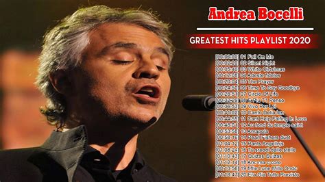 Andrea Bocelli Greatest Hits 2020 Best Andrea Bocelli Songs Of All Time Youtube