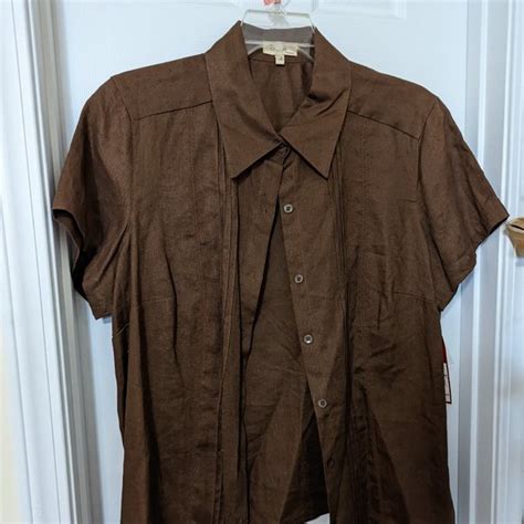 Choices Tops Womens Dark Brown Shirt Size 2x Poshmark