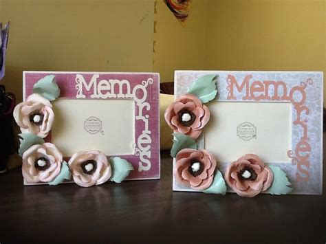 Picture Frames Embellished With Paper Poppies Using My Cricut And Giant