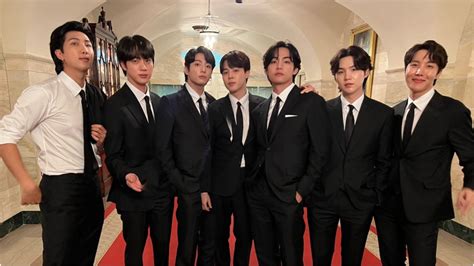 Bts Jungkook Jin Suga Jhope Rm Jimin And V Looked Dashing In Black