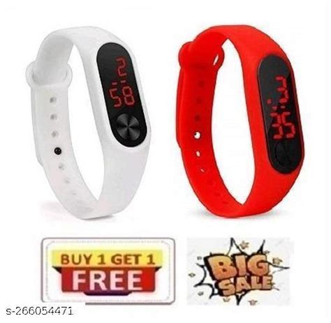 Lockup new digital watch for boys looks white band ORIGINAL SET OF 2 ...