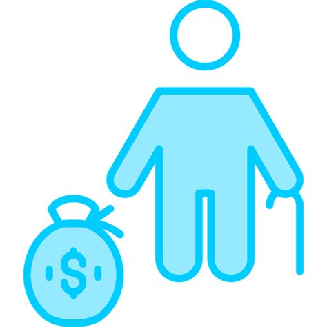 pension generic blue icon