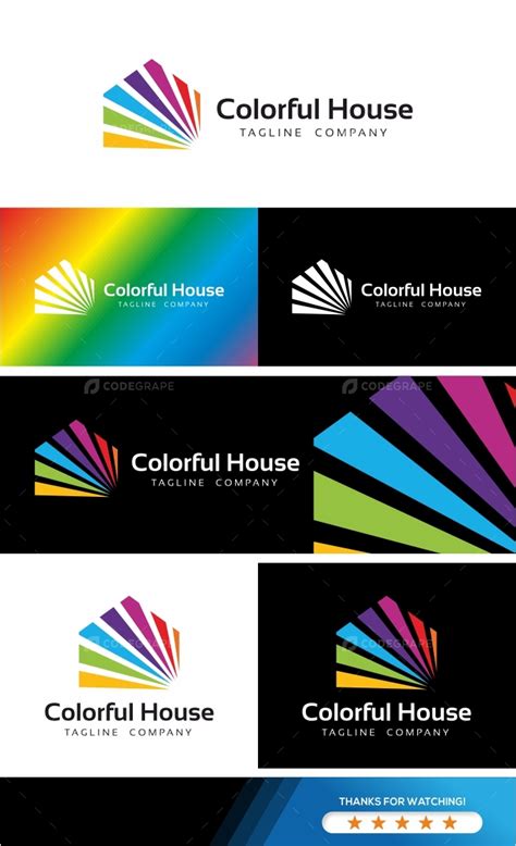 Colorful House Logo - Prints | CodeGrape