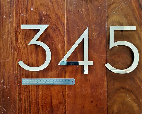 Large Solid 3mm Stainless Self Adhesive Housedoor Numbers In Etsy