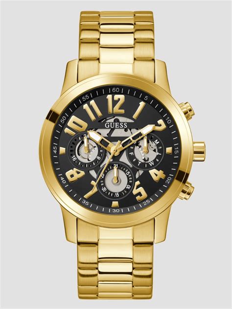 Gold Tone Multifunction Watch GUESS Canada