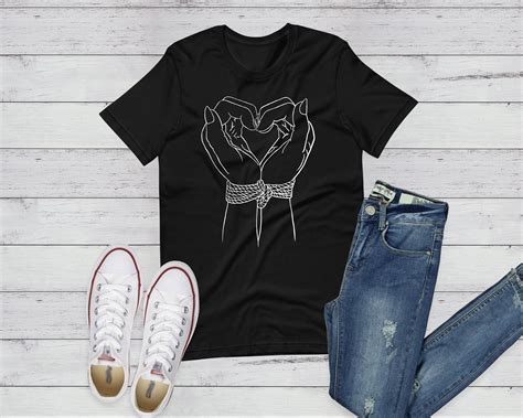 Shibari Shirt Shibari Hand Heart T Shirt Rope Bunny Shirt Rope Kink Shirt Bdsm Shirt Ddlg