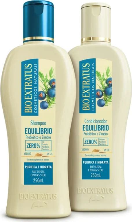 Kit Bio Extratus Shampoo e Condicionador Equilíbrio Cabelos Mistos 250mL