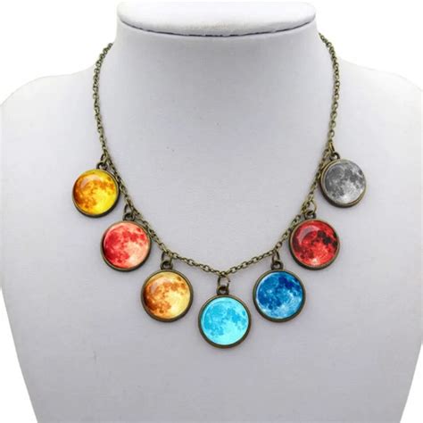 New Design Solar System Necklace Planet Universe Galaxy Necklace