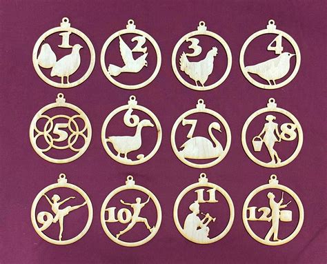 12 Days Of Christmas Ornaments Etsy