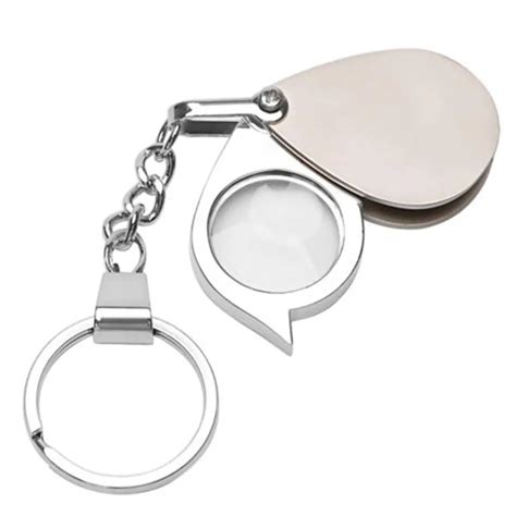 30mm 8x Pocket Folding Magnifier Reading Magnifying Glass In Magnifer Loupe With Key Chain Mini