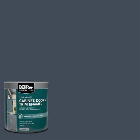 Behr Premium Qt Ppu Starless Night Semi Gloss Enamel Interior