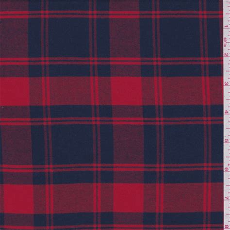 Red Blue Plaid Flannel 32939 Fabric By The Yard At Discount Prices