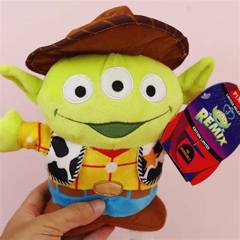 New 20cm Toy Story 4 Alien Cosplay Woody And Lotso Disney Stuffed Toys Kawaii Room Decor Anime