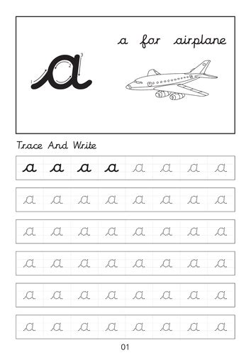 Set of cursive small letters a to z dot to dot worksheets sheets with ...