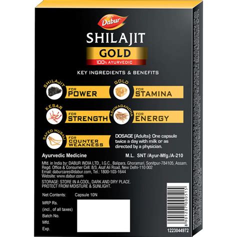 Buy Dabur Shilajit Gold Capsule 10s Ayurvedic Supplement For Men Netmeds