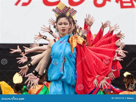 Japanese Festival Dancers Editorial Stock Photo Image Of Festival