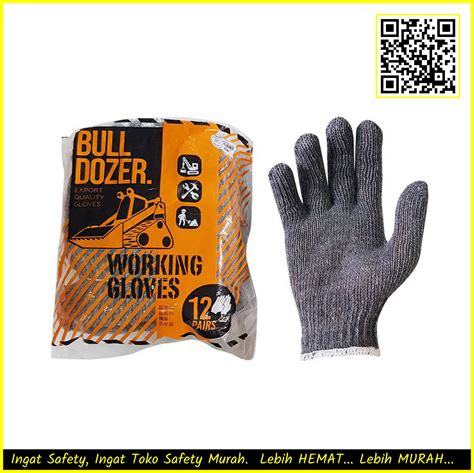 Sarung Tangan Kerja Benang 3 ABU Kain Bangunan Safety Glove Bulldozer