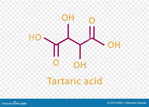 Tartaric Acid Chemical Formula. Tartaric Acid Structural Chemical ...