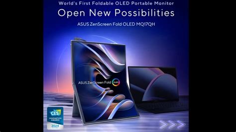 Asus Unveils Zenscreen Fold Oled Mq Qh Monitor With Inch Qhd