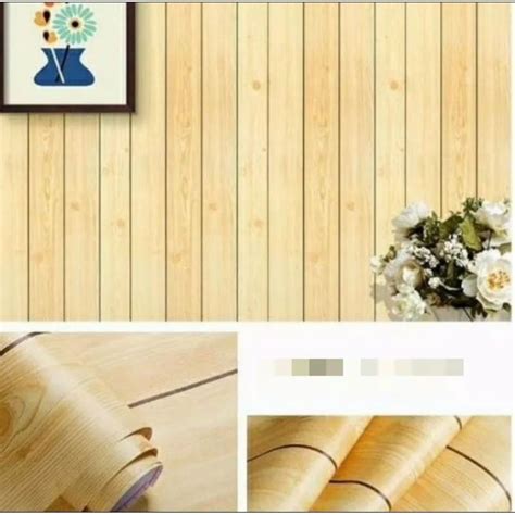 Jual Wallpaper Sticker Dinding Murah ± 8m X 45cm Tidak Sampai 10m Kayu