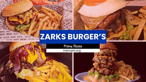 Zarks Burger Menu Philippines And Updated Prices 2024