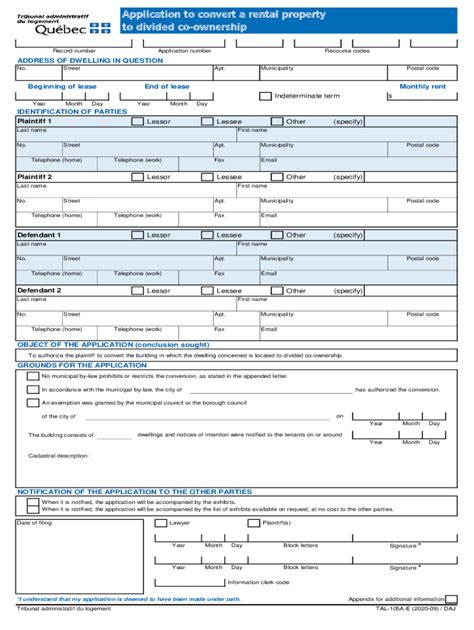 Fillable Online Tal Gouv Qc Ca Default FilesApplication To Convert