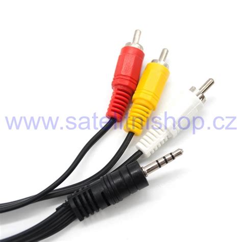 Redukce kabelová Jack 3 5mm 4 pin na RCA 3xCinch 1 5m Amiko HD 8265