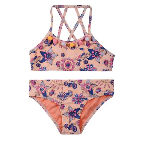 Ripley BIKINI NIÑA UV 30 CORAL H2O WEAR