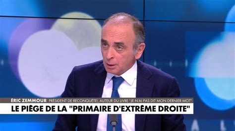 Éric Zemmour Je ne suis pas là pour remplacer le Rassemblement