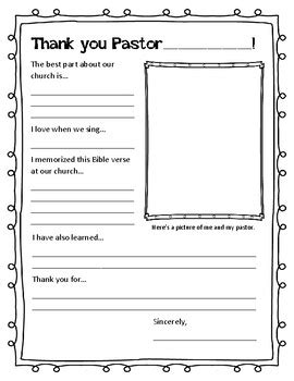 Pastor Appreciation Letter by The Math Toolbox | TPT